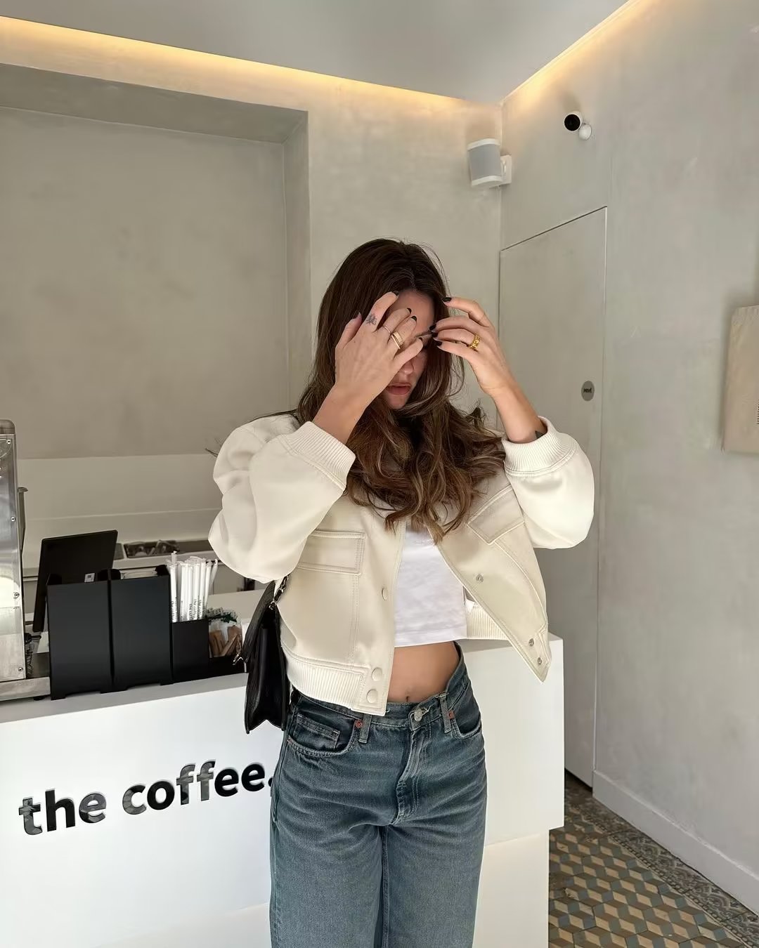 Maven - Women's Cropped Bomber Jacket Stylish and Versatile Design-Bomber Jackets-Oatmilk-S-Auvien & Co