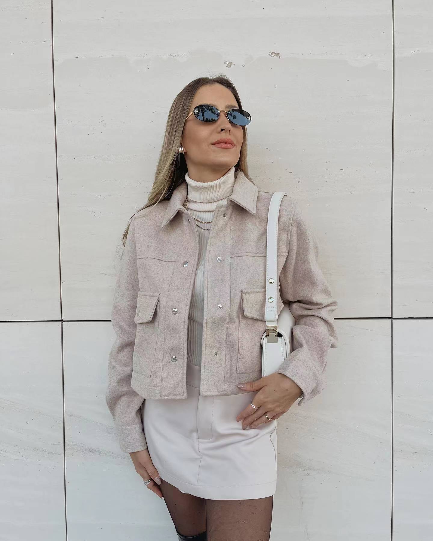Nyra - Women's Lightweight Jacket Versatile Everyday Style-Jackets-Beige-S-Auvien & Co