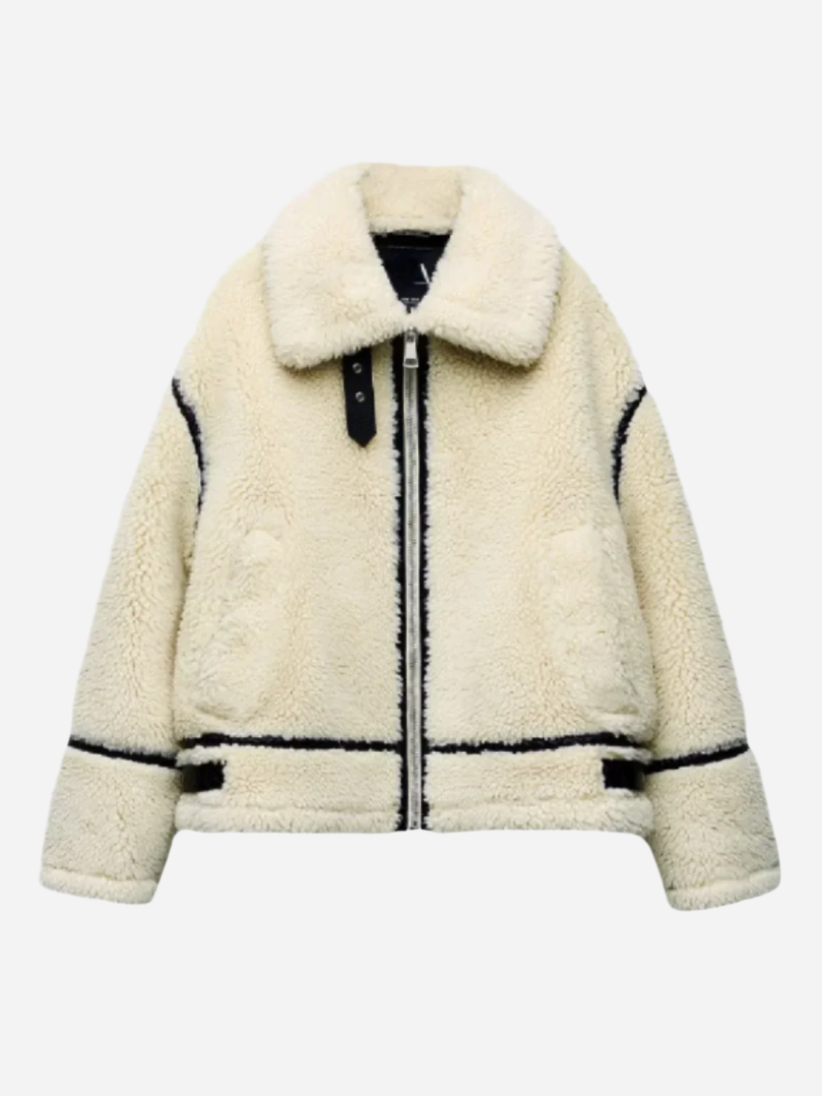 Sirae - Teddy Jacket Cozy Comfort with Modern Silhouette-Jacket-White-S-Auvien & Co