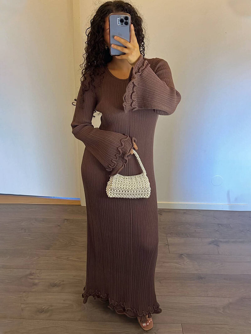 Tahlia - Luxe Rib Knit Dress – Flattering Silhouette for All Body Types-Dresses-Auvien & Co