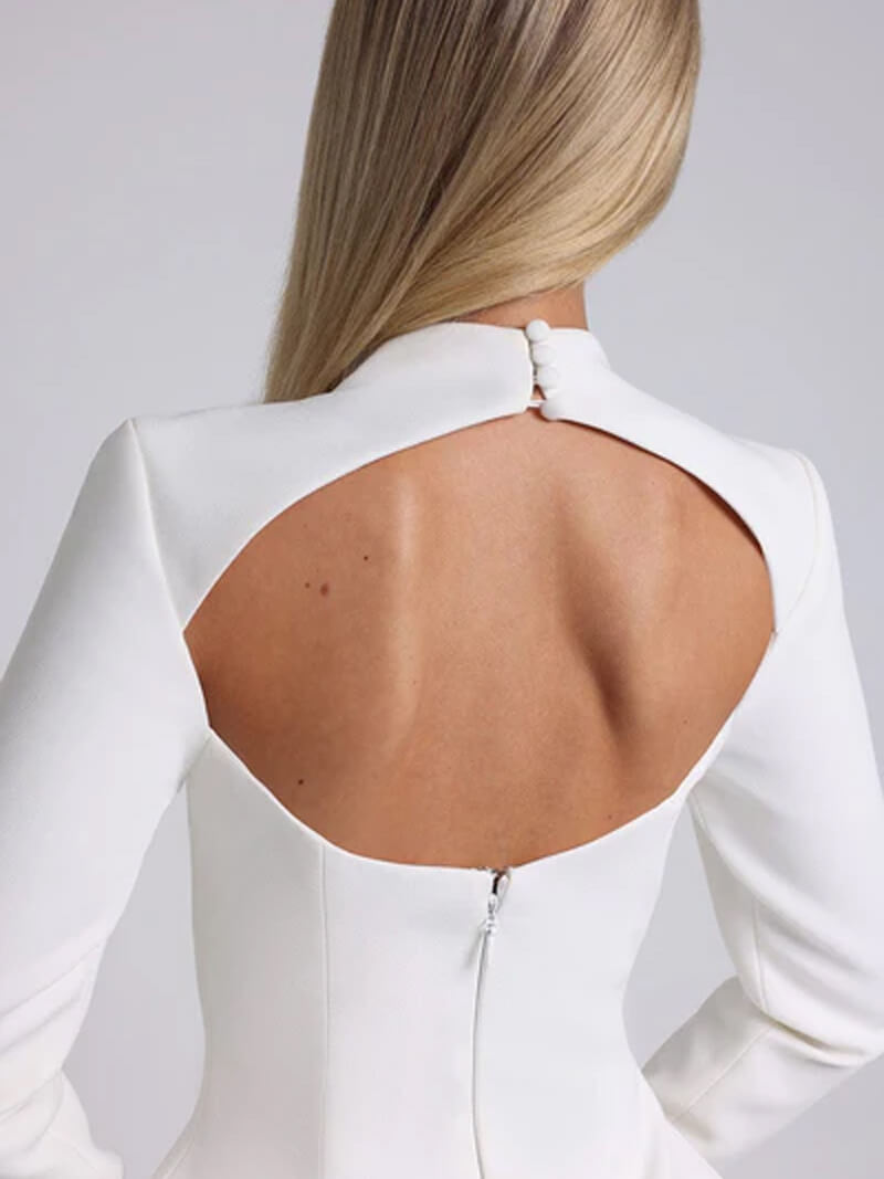 Velina - Luxe Backless Mini Dress – Timeless Elegance Redefined-Dresses-Auvien & Co