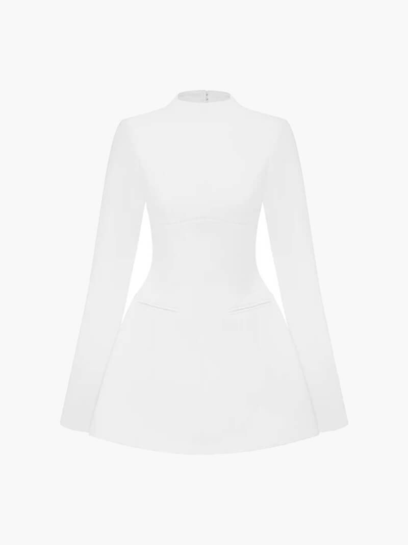 Velina - Luxe Backless Mini Dress – Timeless Elegance Redefined-Dresses-White-S-Auvien & Co