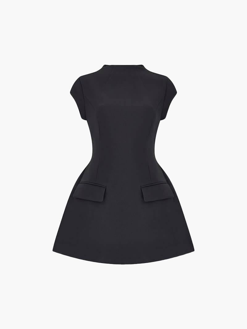 Zanaya Chic Mini Dress – Elegant Close-Fitting Design-Dresses-Black-XS-Auvien & Co