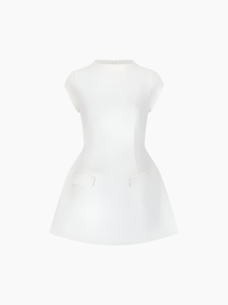Zanaya Chic Mini Dress – Elegant Close-Fitting Design-Dresses-White-XS-Auvien & Co