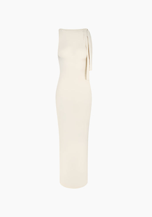 Kalira - Chic Maxi Dress – Ultra-Soft Suede Stretch Fabric-Dresses-Suede Beige-S-Auvien & Co