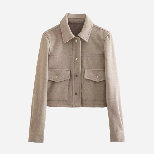 Nyra - Women's Lightweight Jacket Versatile Everyday Style-Jackets-Beige-S-Auvien & Co