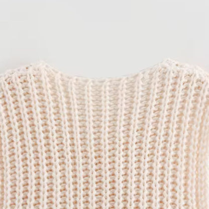 Sienna - Textured Knit Sweater Vest for Year-Round Layering-Vest-Beige-S-Auvien & Co