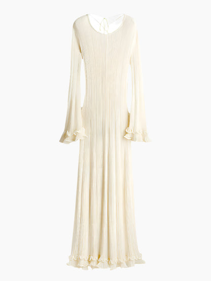 Tahlia - Luxe Rib Knit Dress – Flattering Silhouette for All Body Types-Dresses-Cream-S-Auvien & Co