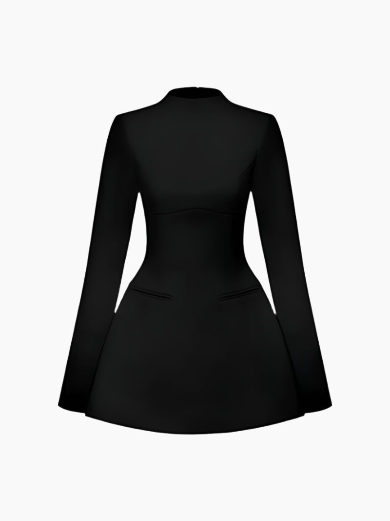 Velina - Luxe Backless Mini Dress – Timeless Elegance Redefined-Dresses-Black-S-Auvien & Co