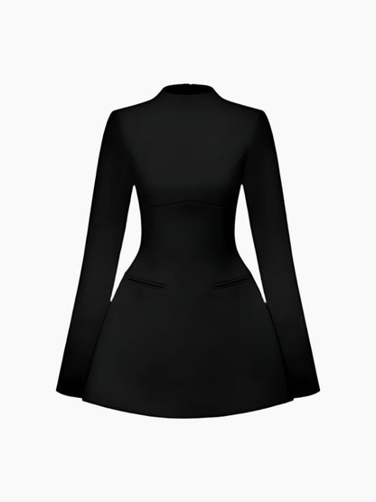 Velina - Luxe Backless Mini Dress – Timeless Elegance Redefined-Dresses-Black-S-Auvien & Co
