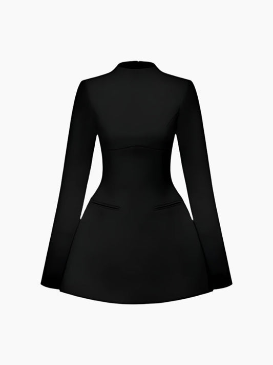 Velina - Luxe Backless Mini Dress – Timeless Elegance Redefined-Dresses-Black-S-Auvien & Co