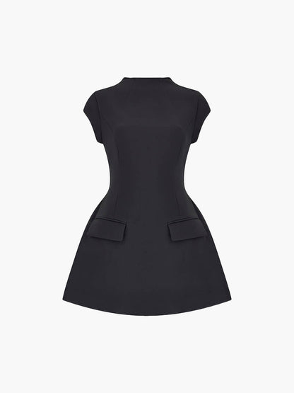 Zanaya Chic Mini Dress – Elegant Close-Fitting Design-Dresses-Black-XS-Auvien & Co