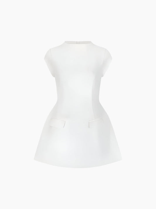 Zanaya Chic Mini Dress – Elegant Close-Fitting Design-Dresses-White-XS-Auvien & Co